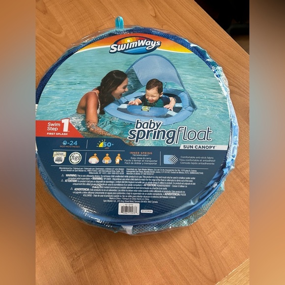 COPY - New Baby Spring Float SwimWay with sun canopy 9-24 months - Picture 1 of 3